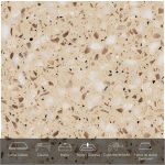 Formica® Placa De Superficie Sólida Everform™ Mod. 387 Mokka Graniti .76 X 3.66 mts. Espesor 12 mm.