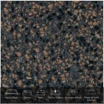 Formica® Placa De Superficie Sólida Everform™ Mod.  389 Marron Graniti .76 X 3.66 mts. Espesor 12 mm.