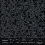 Formica® Placa De Superficie Sólida Everform™ Mod. 501 Black Lava .76 X 3.66 mts. Espesor 12 mm.