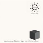 Formica® ColorCore® New White CC Mismo Núcleo 1.22 x 3.05 mts. Laminado En Acabado Brillante