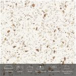 Formica® Placa De Superficie Sólida Everform™ Mod. 742 Blanco Terrazo .76 X 3.66 mts. Espesor 12 mm.