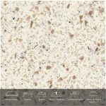 Formica® Placa De Superficie Sólida Mod. 744 Crema Terrazo .76 X 3.66 mts. Espesor 12 mm.