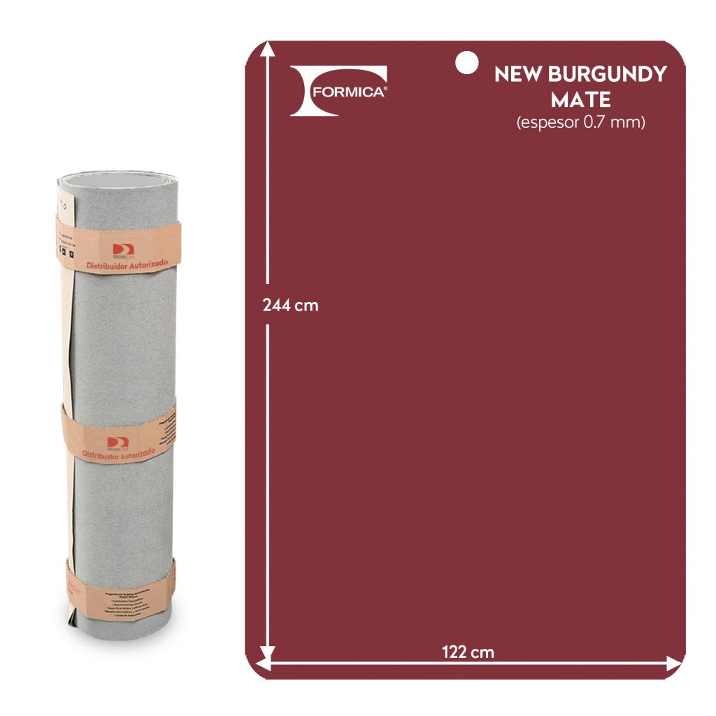 796a6a Color Formica® Laminado De Color Sólido New Burgundy Vino Modelo:7966 Medida ...