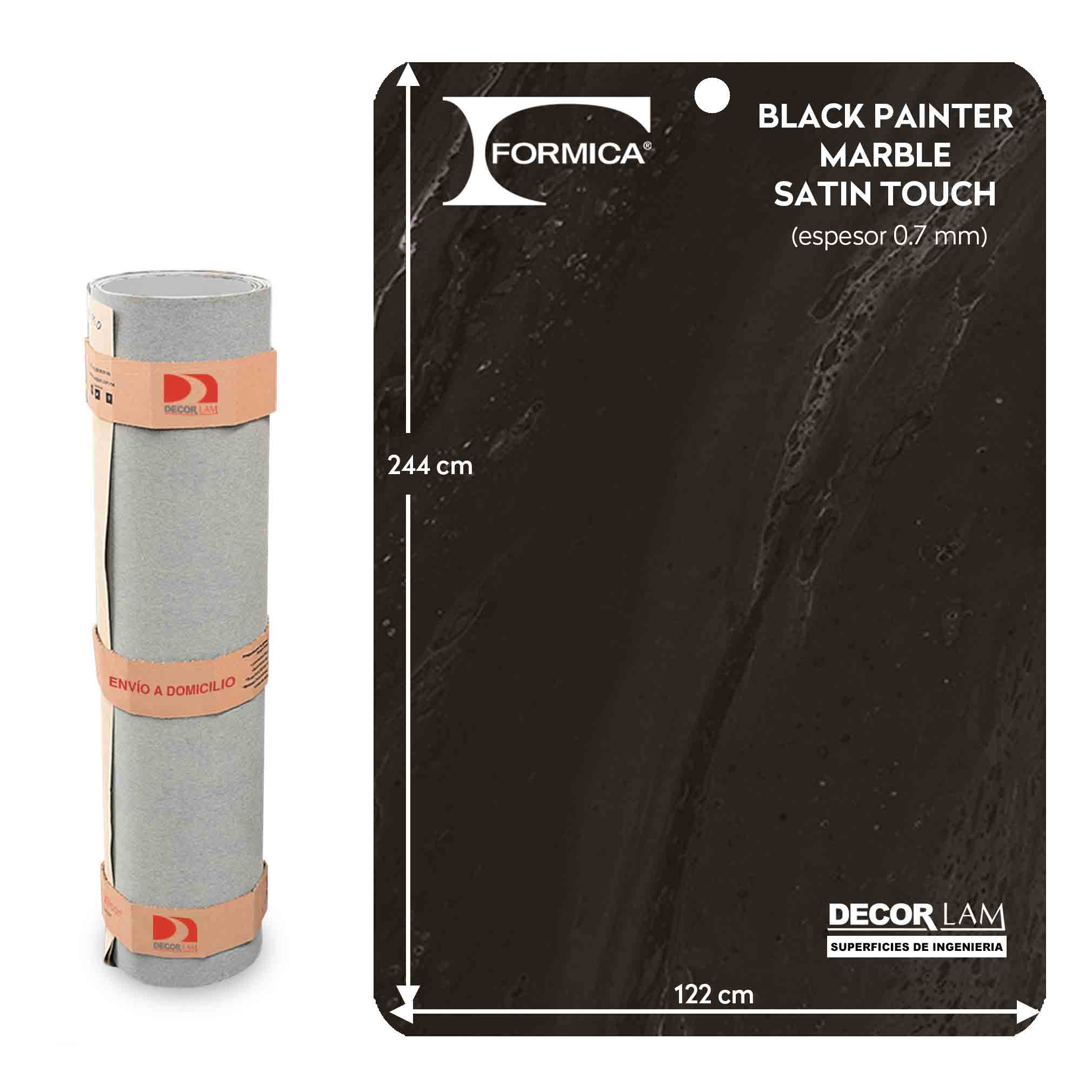 thumbnail image 2 of Countertop Edge Trim Formica 180fx Strips - 1-9/16" X 96 Quot Black Painted Marble Pattern 5015 For 1319718 2 of 11